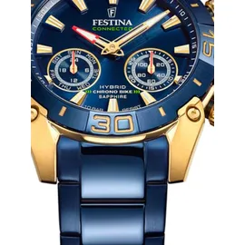 Festina Chrono Bike Connected 45 mm blau/gold