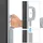 Songmics Seitenmarkise 350 x 160 cm grau Stahl