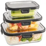 SILBERTHAL Frischhaltedosen Set weiß 3 x 1 l, 600 ml, 400 ml