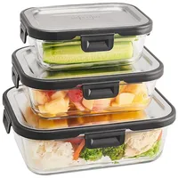 SILBERTHAL Frischhaltedosen Set weiß 3 x 1 l, 600 ml, 400 ml