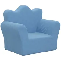 vidaXL Kindersofa vidaXL blau weich plüsch