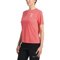 Jack Wolfskin Vonnan Graphic Kurzarm-t-shirt - Explore Sunset Coral
