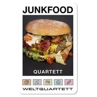 Weltquartett Spiel, Familienspiel 1018 - JUNKFOOD-QUARTETT- Kalorienbomben auf 32..., Partyspiel bunt