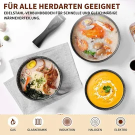 luxuskollektion Kochtopf Set 7-tlg. 3 x Kochtopf + Schmorpfanne