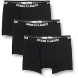 URBAN CLASSICS Organic Boxer Shorts 3-Pack Boxershort schwarz