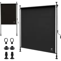 VOUNOT Klemmmarkise 100 x 310 cm anthrazit
