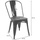 Mendler 4er-Set Stuhl HWC-A73 inkl. Holz-Sitzfläche, Bistrostuhl Stapelstuhl, Metall Industriedesign stapelbar schwarz -