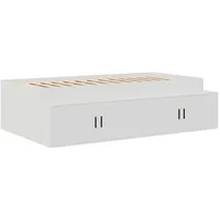 VidaXL Stauraum Bettgestell Weiß 80x200 cm Holzwerkstoff | Weiß