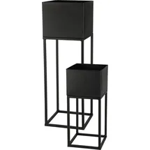 Spetebo Blumentopf Set 58 x 37 cm Schwarz