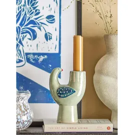 Bloomingville Kerzenhalter Trudy Steingut Blau/Grün