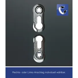 Hörmann H8-5 links 100 x 200 cm anthrazitgrau