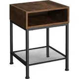 Tectake Nachtschrank Harlow 40,5 x 40,5 x 59 cm Braun