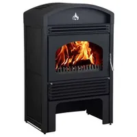 BRUNO EuroTeplo Wassergeführter Kaminofen | Valencia Schwarz | 18kW