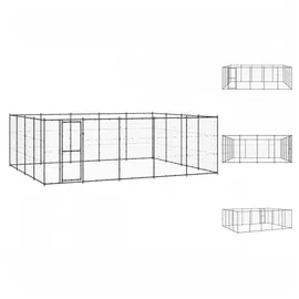 vidaXL Outdoor-Hundezwinger Stahl 24,2 m2