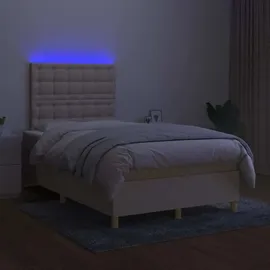 vidaXL Boxspringbett 120 x 200 cm Creme