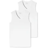 SCHIESSER Tanktops - Mix unifarben, weiß, NOS