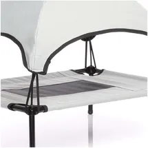 fudajo Wiltec Hundebett mit Dach Grau 91 x 76 x 16 cm Größe L bis 35 kg Outdoor Katzenliege Haustier Schlafplatz Sonnendach