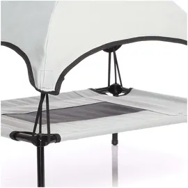 fudajo Wiltec Hundebett mit Dach Grau 91 x 76 x 16 cm Größe L bis 35 kg Outdoor Katzenliege Haustier Schlafplatz Sonnendach