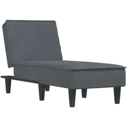 vidaXL Chaiselongue Dunkelgrau Samt