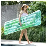 Evolution - Pool Matratze Tropical 177 cm pvc grün weiß 80kg Traglast Luft Spaß Baden Kinder