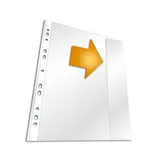 Durable Prospekthülle mit Klappe, Außenseite offen, DIN A4, Made in Germany, PP, 5 Stück, transparent, 266419