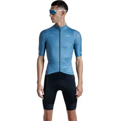 X-Bionic Fahrrad-Shirt Corefusion Ride Jersey (Front-Reißverschluss, 3 Rückentaschen, atmungsaktiv) blau Herren