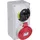 PCE Cee-wandsteckdose 16a, 5-polig, 400v Abschaltbar mit Verriegelung Ip44 - Schraubanschluss - rot/grau