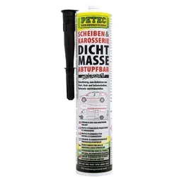 PETEC Scheiben- & Karosseriedichtmasse (310 ml) Dichtstoff,Scheibendichtstoff,Karosseriedichtstoff schwarz  83300