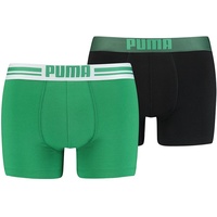 PUMA Herren Boxershorts, Vorteilspack - Placed Logo Boxer, Everyday Grün M 6er Pack (3x2P)
