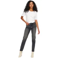 Only Damen Jeans ONLEMILY CRO614 Straight Fit Grau 15259634
