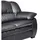 Mivano 2-Sitzer Sofa Casino, Bequeme Ledercouch mit moderner Kontrastnaht, 159 x 88 x 92, Kunstleder Schwarz,