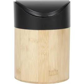 OEM Bambuskorb mit Deckel 1 l 1-tlg. Beige/Schwarz