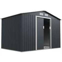 Metall Geräteschuppen für Ordnung im Garten - Anthrazit