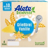 Alete Abendbrei Grieß Vanille, ab dem 10. Monat, 4x100g