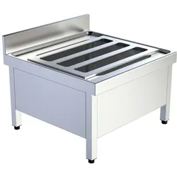 EURAST - Spüle mit abfluss mit unterstützung und gitter - 700x700x560 mm - 22475507