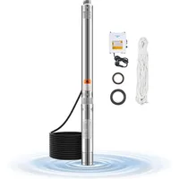 Vevor Tiefbrunnenpumpe 550 W 100 L/min 53 m mit 20 m Kabel und externem Steuerkasten