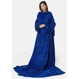 Wohndecke TV-Decke, made2trade, mit Ärmeln und Taschen blau 150 cm