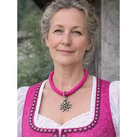 Allgäu Rebell Collier Marlene rosa/Textil