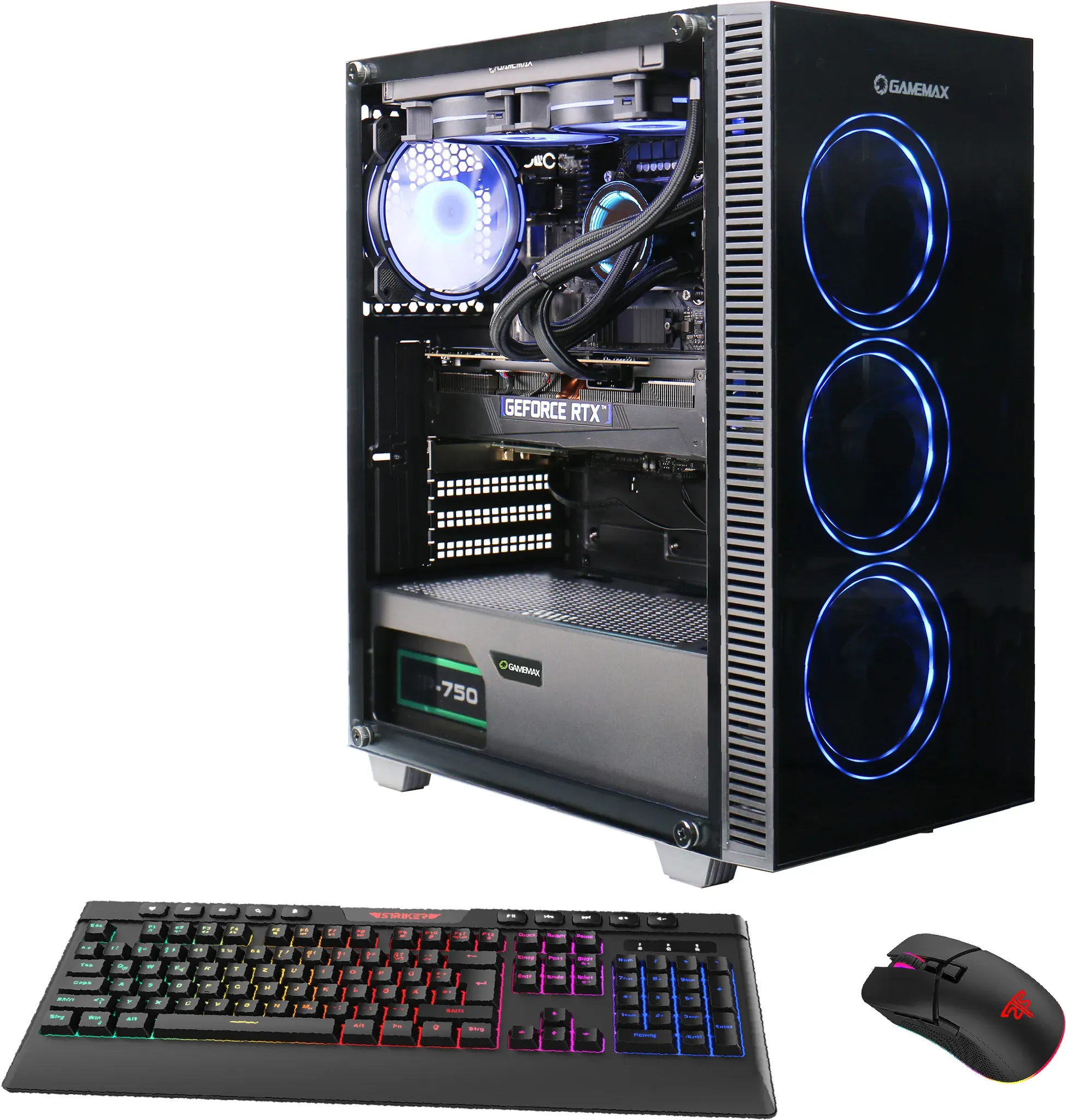 GAMEMAX Gaming-PC "Draco XD 7309", schwarz, Microsoft Windows 11 Home (64 Bit), 32 GB RAM 2000 GB SSD, Computer, Windows 11