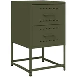 vidaXL Nachtschrank Olivgrün 36 x 39 x 60,5 cm Stahl