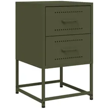 vidaXL Nachtschrank Olivgrün 36 x 39 x 60,5 cm Stahl