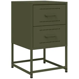 vidaXL Nachtschrank Olivgrün 36 x 39 x 60,5 cm Stahl