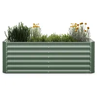 Blumfeldt - Garten-Hochbeet aus verzinktem Stahl, 180x60x90 cm -
