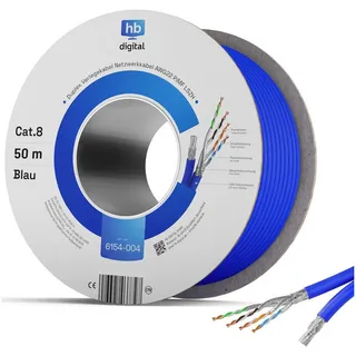 HB-Digital CAT 8 Duplex max. 2000 MHz S/FTP AWG22 LSZH blau