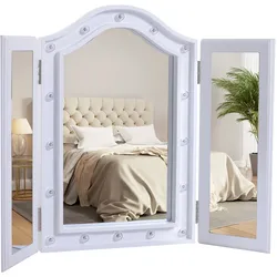 HOMCOM Kosmetikspiegel MDF, Glas