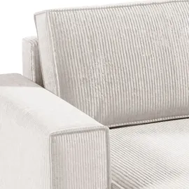 petits-meubles U-sofa 5-sitzig umbaubar Truhe Isaac Cord Blanc Cassé