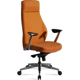 AMSTYLE Bürostuhl, SPM1.449 Kunstleder braun, Gestell silber