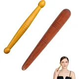 2 Stück Holz Akupressurstift, Fuß Holz Massagestab, Holz Akupunkturstift Punktsu
