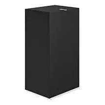 Hewi System 900 Papierabfallbehälter 900.05.00460DC Edelstahl pulverbeschichtet schwarz tiefmatt, 60 l, mit Deckel