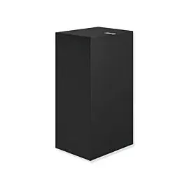 Hewi System 900 Papierabfallbehälter 900.05.00460DC Edelstahl pulverbeschichtet schwarz tiefmatt, 60 l, mit Deckel